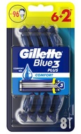 Holiace strojčeky Gillette Blue 3 Comfort 8 ks