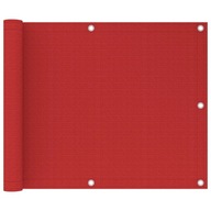 Zástena na balkón, červená, 75x300 cm, HDPE