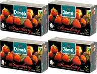 Čierny čaj v obálkach Dilmah Strawberry 20ks x4