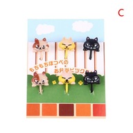 6/8/10ks Fruit Fork Cartoon Mini Animal