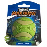 Chuckit Max Glow Ultra Squeaker Ball M svietiaca a pískacia loptička pre vášho psa