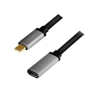 USB-C M/F, 4K/60Hz hliníkový kábel, 0,5 m