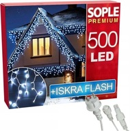 Cencúle OSVETLENIE VIANOČNÉHO STROMČEKA ZÁCLONA 500 LED vo FLASH