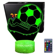 3D LED nočná lampa na futbalové zátky