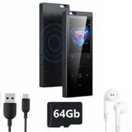 Dotykový MP4 MP3 prehrávač Video Bluetooth HiFi + slúchadlá 64GB KARTA