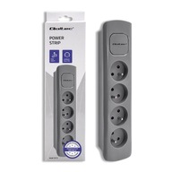 Qoltec Power strip 4 zásuvky 1,8m Sivá