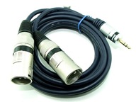 KÁBEL 2X XLR ZÁSTRČKA - JACK 3,5 ZÁSTRČKA 3M MK32