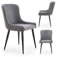 Loft 333C sivá Halmar kožená stolička do obývačky