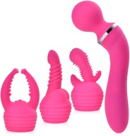 VIBRÁTOR G-SPOT + SEX MASÁŽER - 2V1 + 3 PODLOŽKY