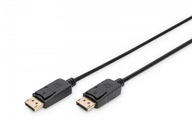 Prepojovací kábel DisplayPort so západkami 4K 60Hz UHD Typ DP/DP M/M čierny