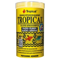 Krmivo s vysokým obsahom bielkovín pre všežravé ryby vo vločkách TROPICAL 500ml