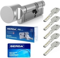 Cylindrická vložka GERDA PRO SYSTEM X 30/30 so 6 cm uzamykacím gombíkom proti vlámaniu