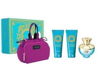 Versace Dylan Turquoise EDT 100 ml + balzam 100 ml + gél 100 ml + ružové vrecko