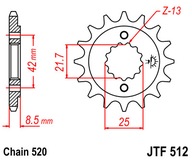 Predné ozubené koleso JT 15z GPZ 500