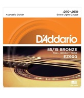 Gitarové struny D'Addario 85/15 Bronze 10-50 EZ900