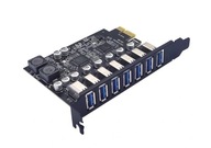 Adaptér 1x PCI-E Card na 7x USB 3.0 HUB