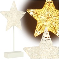 VIANOČNÁ DEKORÁCIA LED STAR STAR VEĽKÁ 39cm AKUMULÁTOROVÁ TEPLÁ BIELA