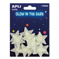 Apli Kids: fluorescenčné nálepky STAR 16549