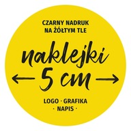 Nálepky VAŠA TLAČ Dizajn loga fi50mm Žltá 500