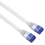 CAT6 RJ45 Ultra plochý Flexi kábel Biely 5m. HAMA