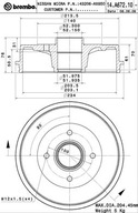 BREMBO 14.A672.10 Brzdový bubon