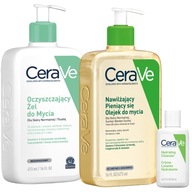 CeraVe Set čistiaci gél 473ml Hydratačný penový olej 473ml