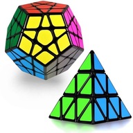 Pyraminx Cubes Triangle + Megaminx 12 strán 3x3x3 + základňa