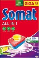 Somat All In One Lemon tablety do umývačky riadu 90 ks