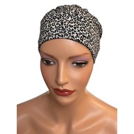 Dámsky volánikový klobúk Turban Jasmina 317 leopard aj po chemoterapii