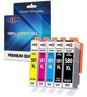 5x PGI-580 CLI-581 XL ATRAMENT PRE CANON TS8350a TS8351a TS8352a TS705a TS6350a