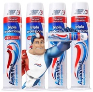 Zubná pasta Aquafresh s dávkovačom FLUOR 4 ks.