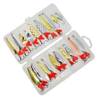 Sada 20 kusov SPINNER List PIKE ZANDER 2,5-10g + ORGANIZER Box