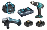 SADA BATÉRIÍ MAKITA NÁRADIE 18V 2PC DGA452 DHP453