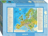 Puzzle Europe of the Young Explorer pre deti s mapou Európy - 200 dielikov - ArtGlob