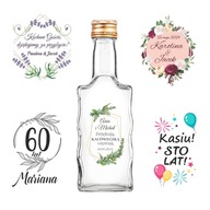 50X WAVE FĽAŠE 200ML POTLAČ NA SVADOBNÉ LIKÉRY