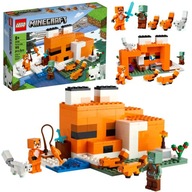 Súprava 4v1 LEGO Minecraft 21178 Fox Habitat, kocky + elektronická kniha