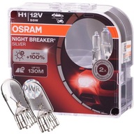 Výkonné žiarovky H1 OSRAM Night Breaker Silver + W5W