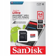 Pamäťová karta SANDISK microSDXC Ultra 64GB 100MB/s