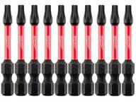 MILWAUKEE IMPACT BIT TX20 50MM SHOCKWAVE II 10PC