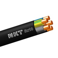 YKY Zemný kábel 5x10 NKT 0,6/1 kV 1m NKT