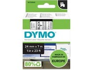 DYMO páska D1 24mm x 7m čierna/číra