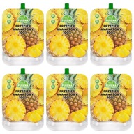 Sada 6 ks Purena Pineapple Puree Natural Mousse