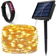 Drôtené lampy 100 LED Solar GARDEN Garland