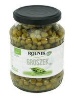 Rolnik Bio konzervovaný hrášok zelený téglik 370 ml