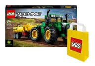 LEGO TECHNIC 42136 JOHN DEERE TRACTOR 9620R + PAPIEROVÁ TAŠKA LEGO STREDNÁ