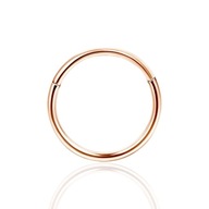 PIERCING Náušnica Rose Gold Clicker Helix Prsteň NOSTRIL Titanium 1,0/8