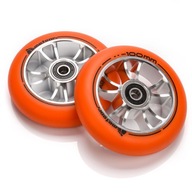 Meteor 2 kolieska ALU100mm ABEC-9 - Orange Silver