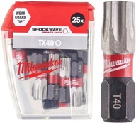 TORX TX40 SHOCKWAVE BIT Milwaukee Impact 25 KS