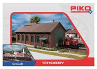 Rušňové depo - PIKO - H0 1:87 budova pre železničný model