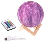 STARS NOČNÁ LAMPA 16 farieb 15cm USB nabíjateľná